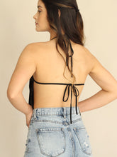 Load image into Gallery viewer, Black Fringed Bodysuit
