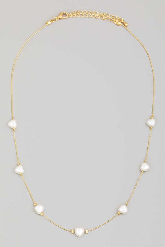 Pearl hearts Necklace