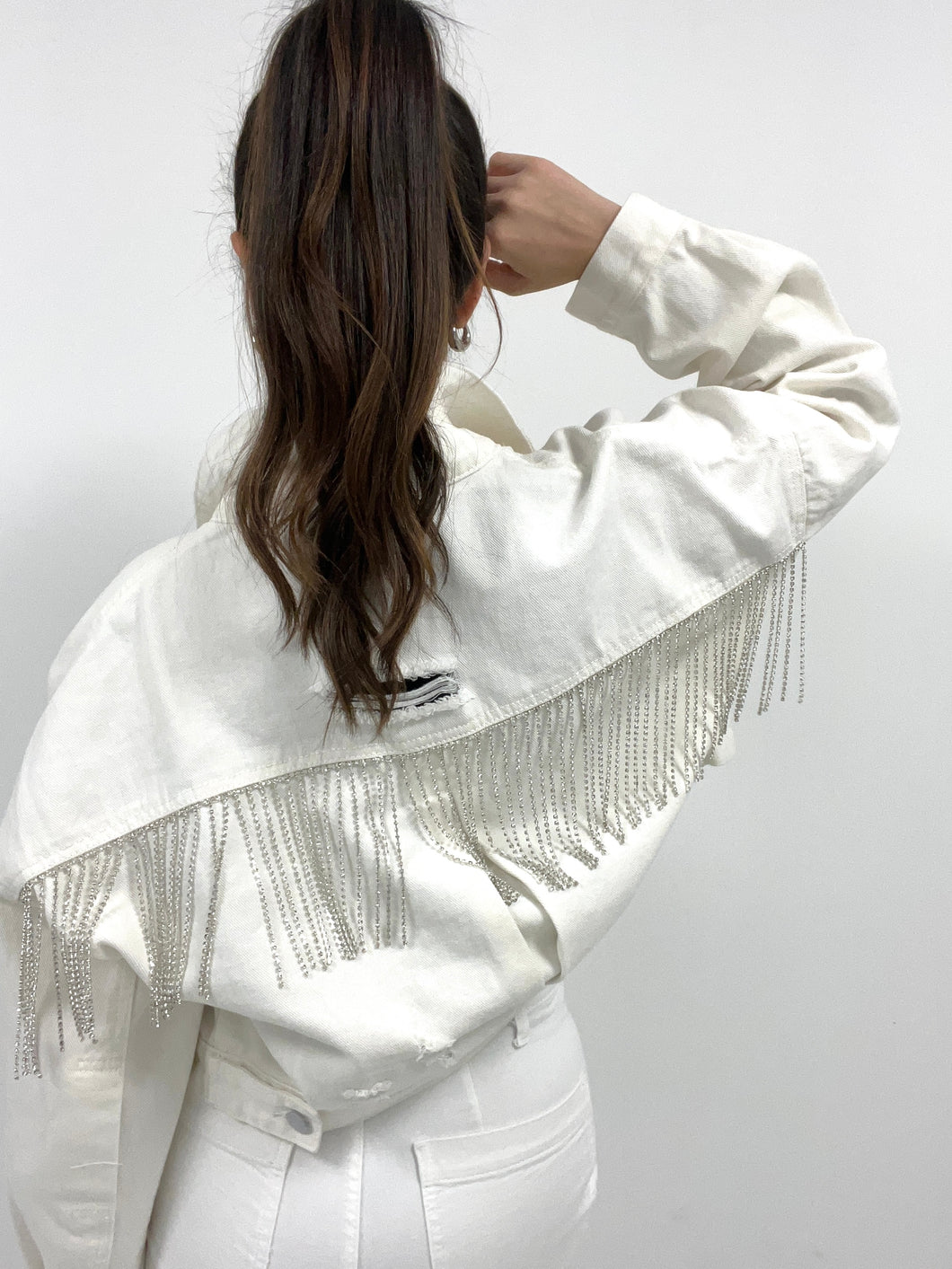 Rhinestone Fringe Jacket