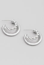 Load image into Gallery viewer, Double Open Hoop Earring
