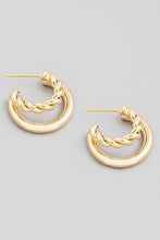 Load image into Gallery viewer, Double Open Hoop Earring
