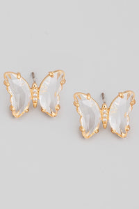 Crystal Butterfly Stud Earring