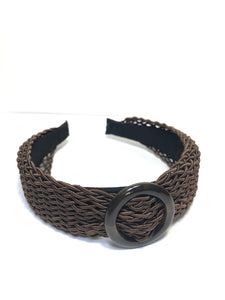 Woven Headband with round buckle