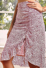 Load image into Gallery viewer, Floral Ruffled Ruched Midi Skirt
