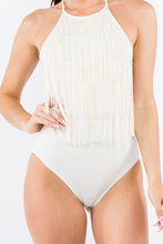 Load image into Gallery viewer, Ivory Fringed Bodysuit
