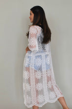 Load image into Gallery viewer, White Crochet Cover Up
